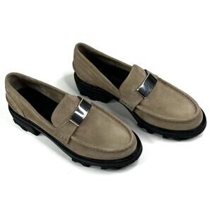 Rag & Bone Shiloh 2.0 Suede Lug Loafers Womens Lightsand Size EU 41/US 10.5 New